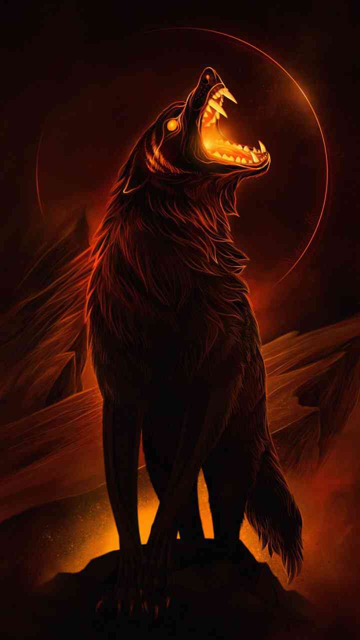 The beast howls. A fierce wolf wallpaper - MirrorLog